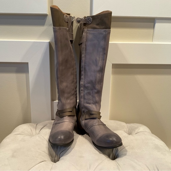 Kelsi Dagger Jayna 8 1/2 leather gray boot - Picture 2 of 7